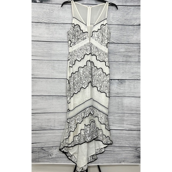 NWOT black and white lace dress